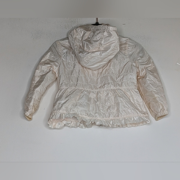 MONCLER NANCY HOODED PEPLUM GIRLS JACKET - Picture 2 of 6